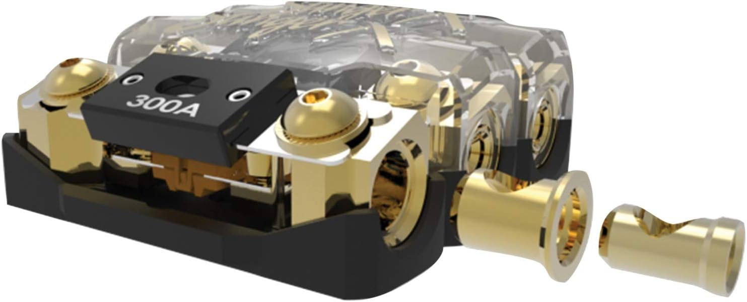 Xlink Universal 0-Gauge to 8-Gauge Power- or Ground-Linkable Fused Distribution Block