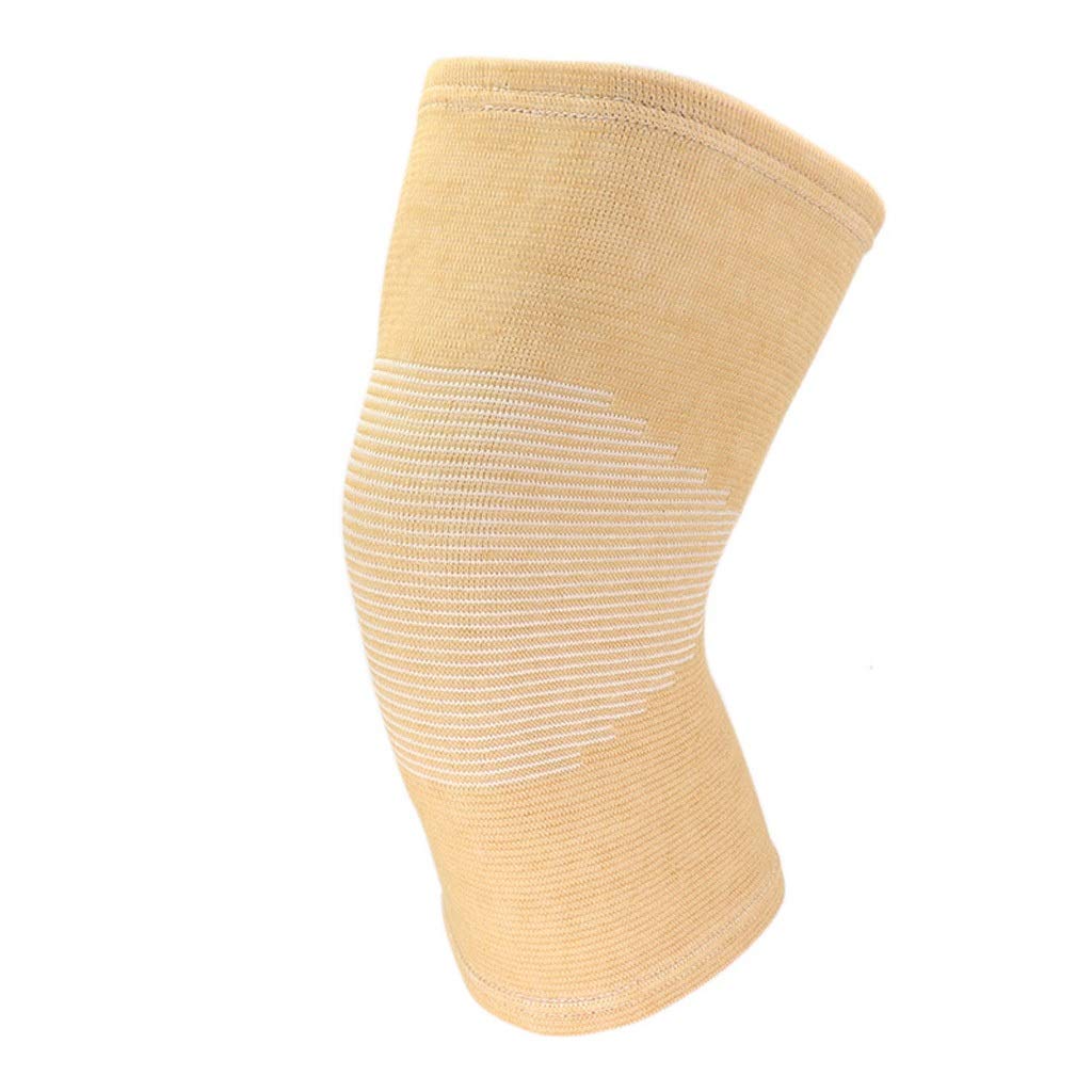 1 Pair Thin Knee Brace Support Pads Elasticated KneePads Leg Arthritis Injury Bandage Sleeve Charcoal Knitted Knee(D,XL)