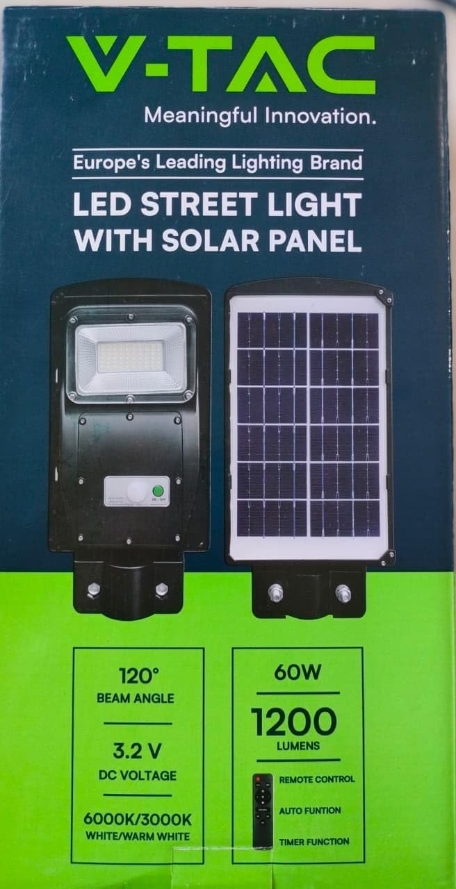 ShreeSolar Solar 60 LED Street Light with Motion Sensor, 6500K Cool White, Waterproof Outdoor, Remote Control,-image-35