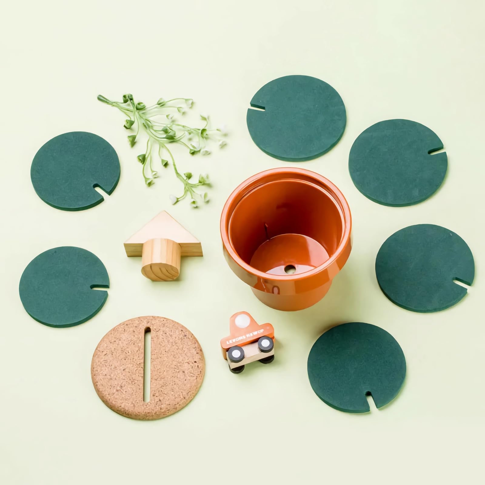 Set di 6 Sottobicchieri Creativi a Forma di Cactus, Tappetini Antiscivolo Resistenti al Calore, Sottobicchiere Isolati Multifunzionali, Decorazione Casa e Ufficio, Regali di Inaugurazione