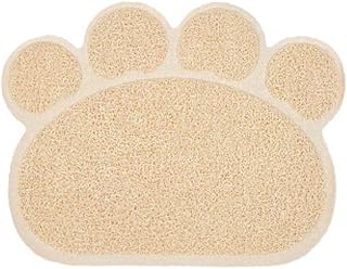 Cat Litter Mat Pet Mats PVC Waterproof Pad Small Dogs And Rabbits Water Bowl Placemat Feeding Mat Cushion Bathroom Floor Mat (30x40cm),30x40x0.8cm/11.8x15.8x0.3inches,Claw sand pad beige