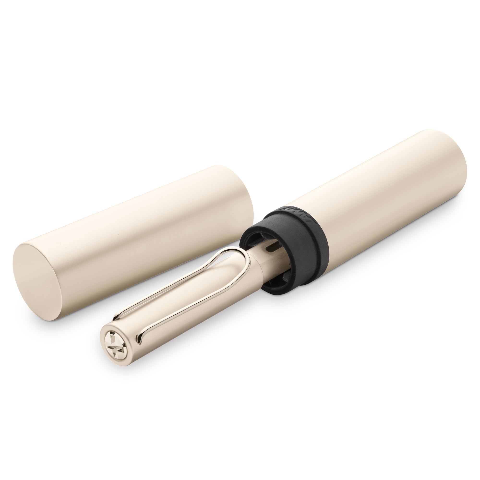 Lamy Penna stilografica Lx in palladio - Pennino rivestito in PVD e impugnatura ergon. - Acciaio F -Corpo leggero in allum. -Cartuccia di inchiostro blu T 10 e custodia in metallo -Per destrimani