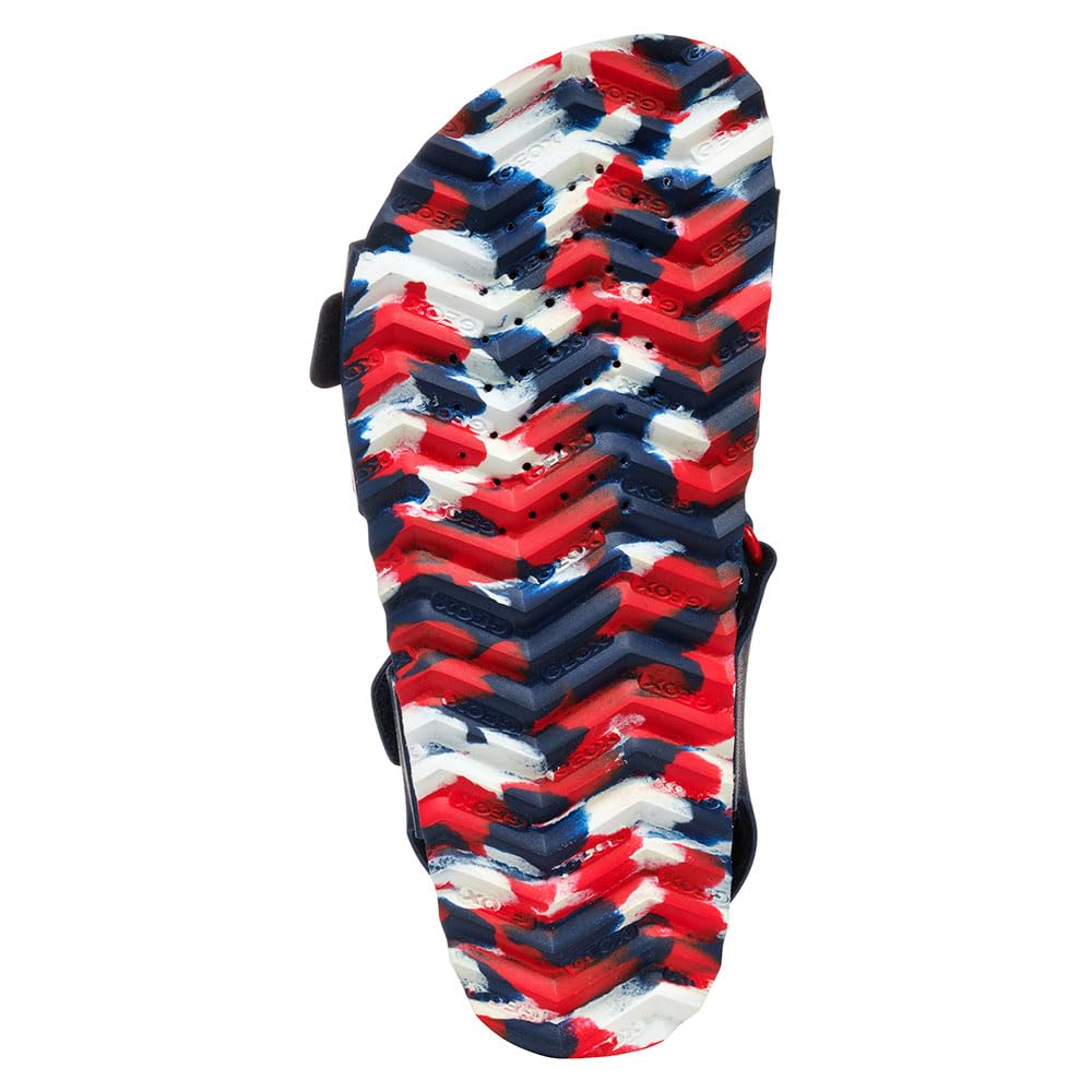 Geox - J Ghita Boy B, Sandalia Niños, Navy/White/Red,