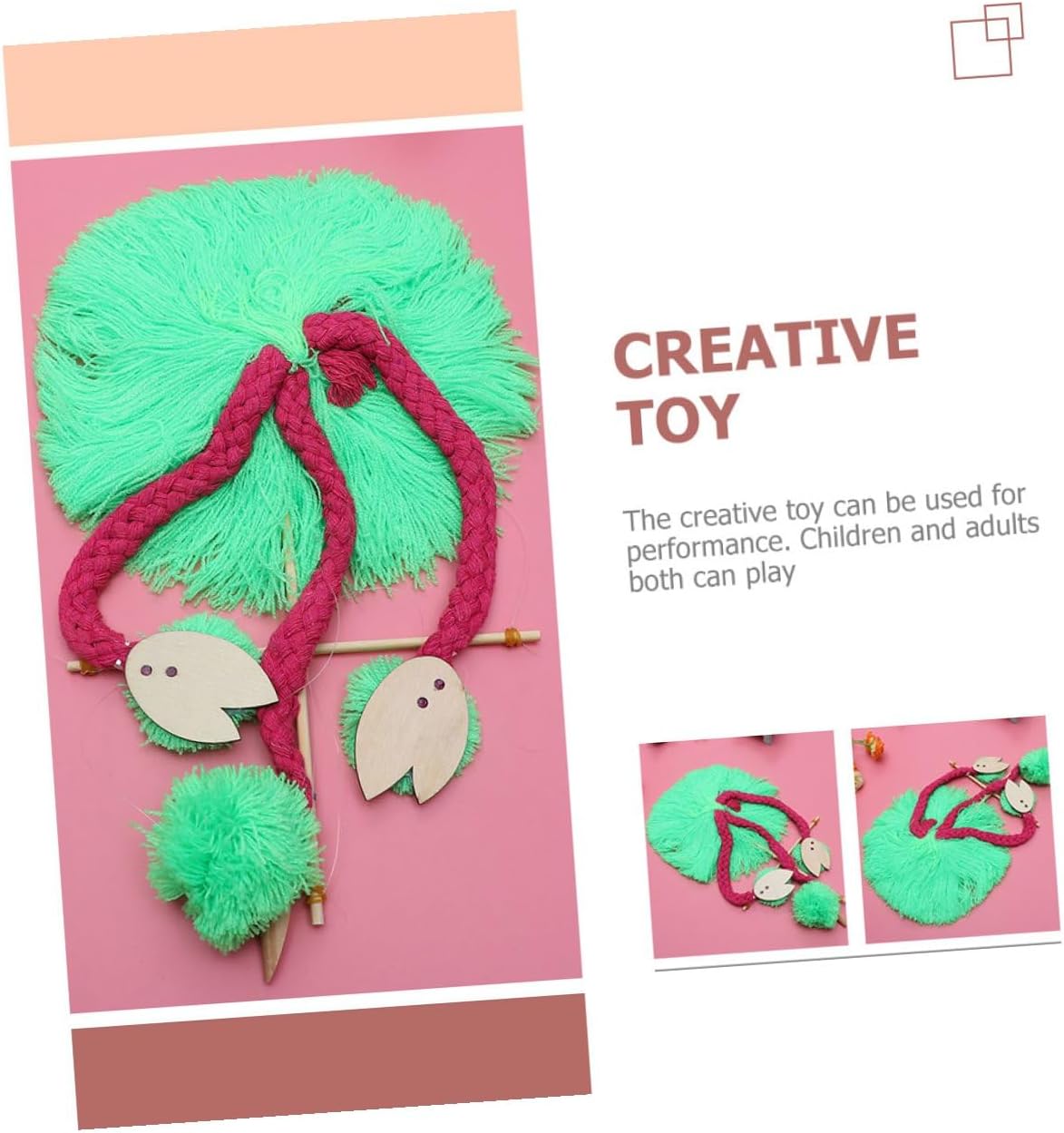 Plush Ostrich Marionette Puppet Pull String for Interactive Animal Show Supply with Vivid Design Finger Dexterity Exercise and Play Fluorescent Theater Doll