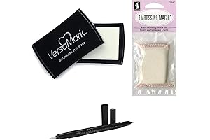 Bundle: VersaMark Watermark Ink Stamp Pad, Versamarker and Inkadinkado Embossing Powder Tool