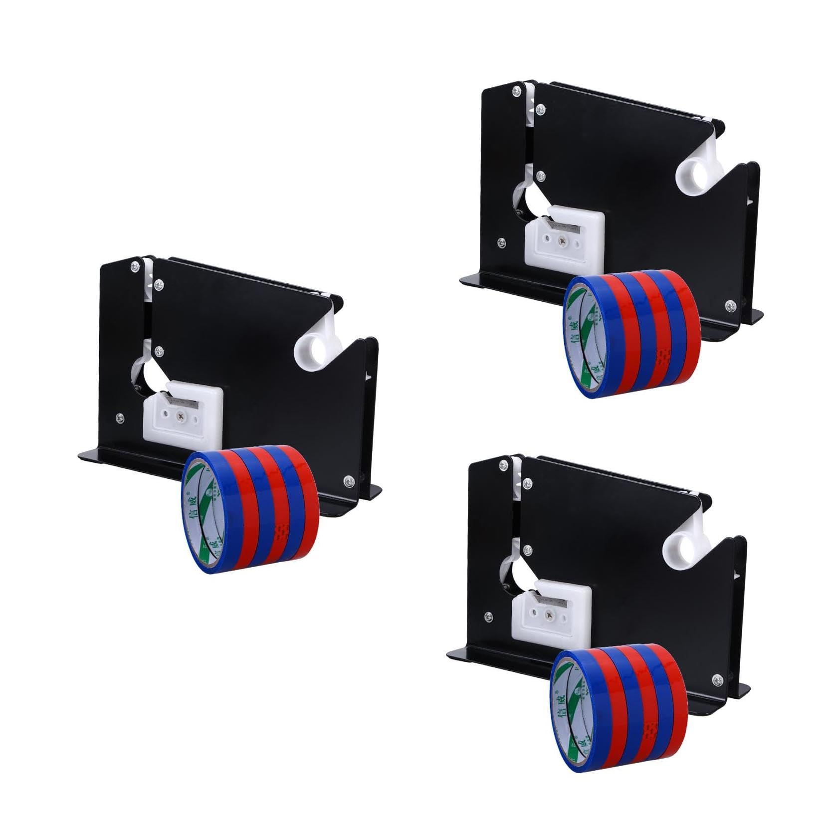 NUOBESTY 3stücke Metal Bag Neck Sealer Tape Dispenser Für Effizientes Verpacken Supermärkten Und Geschäften Metallkonstruktion Scharfe Edelstahlklinge