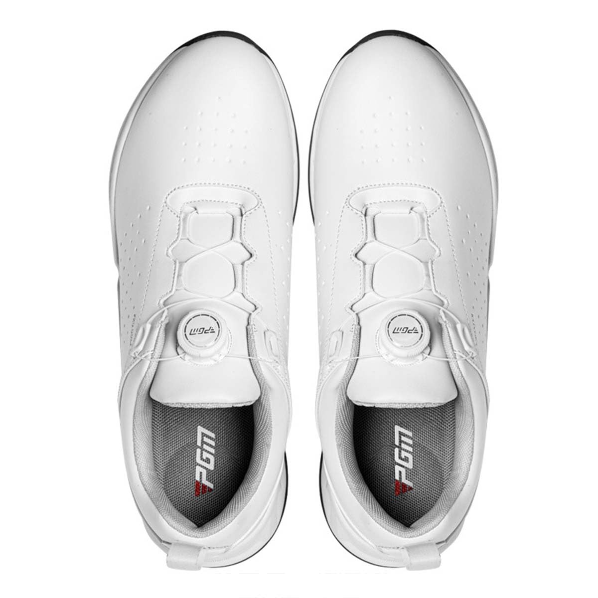 Zapatillas de Golf de Cuero Profesionales para Hombre sin Tacos