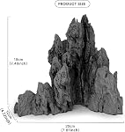 FZONE Modèle de pierre de résine Seiryu PH Nature Aquarium Rocks pour l'aquascapage, Micro-Paysages (Taille: 7,48'' 5,51'' 7,87'')