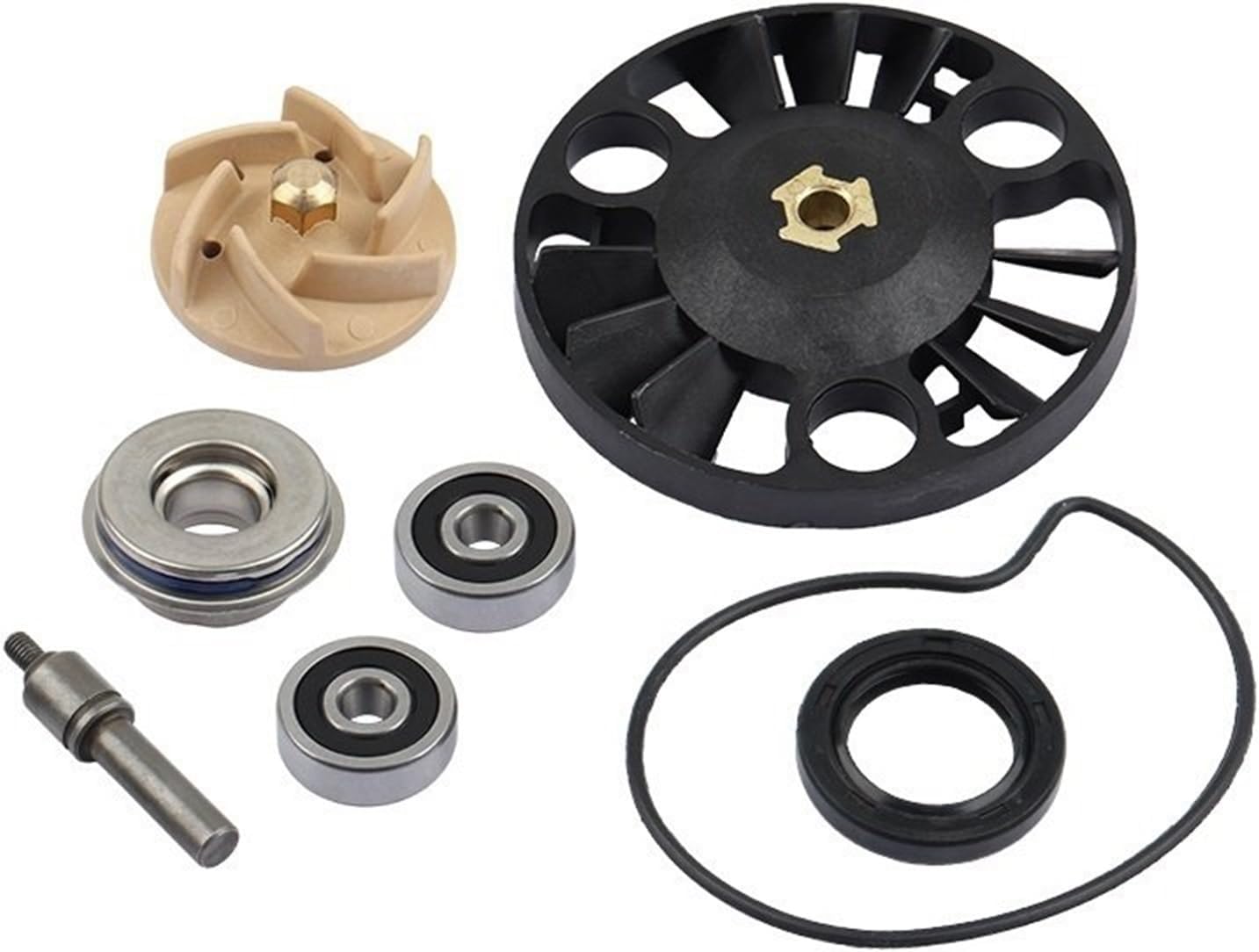 motocyklowe Pompa wodna Pasuje do Aprilia Atlantic Eu3 Scarabeo 125cc 200cc Sport City 200 zestaw naprawczy pompy wodnej łożysko wału wirnika Water Pump Repair Kit