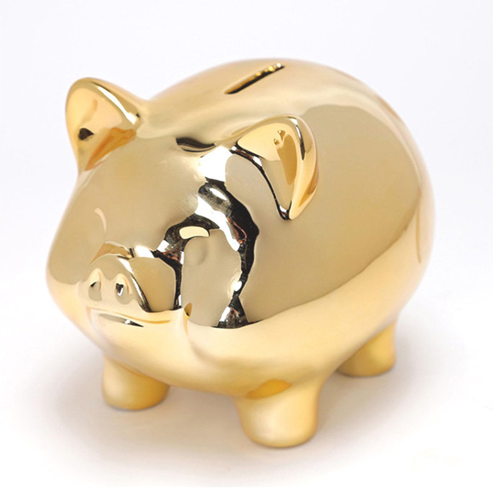 Tarro de cerámica para monedas y ahorro de efectivo con tapón extraíble