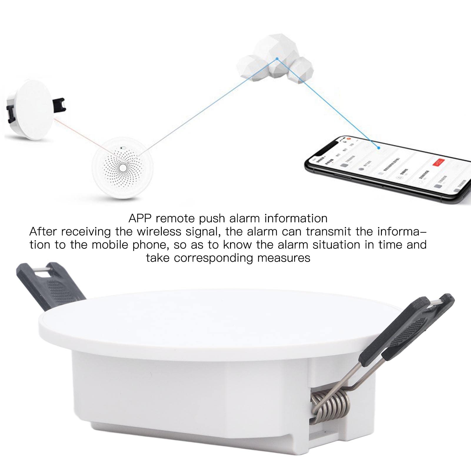Aramox Sensore Umano Intelligente, Sensore di Movimento Umano ABS, Rilevamento del Soffitto da 0,3 a 9 M, Rilevamento Statico e di Movimento, Controllo App per la Sicurezza Domestica