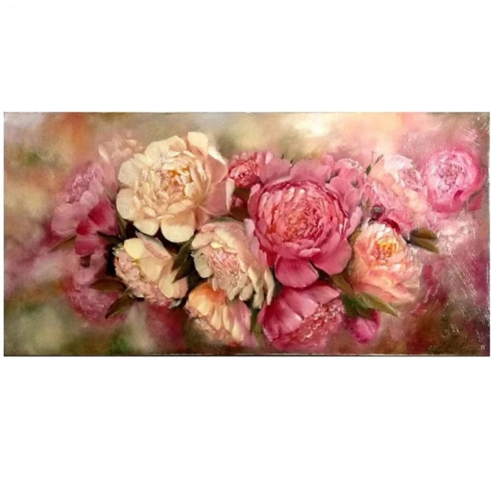 5D DIY Diamantmalerei Set – Abstrakte Rosa Pfingstrose, 60x80 Cm, Vollbohrung Mit Kristallsteinen Für Wanddekoration