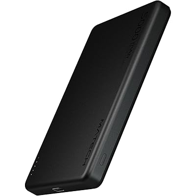 MATECH(マテック)® モバイルバッテリー マグセーフ 超小型 薄型 軽量(世界最小サイズ, 5000mAh)【MagSafe対応マグネット式/最大出力15 …