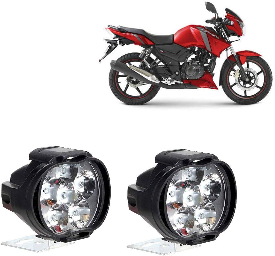Adroitz Bike 6 Led Headlight Driving Spot Light Waterproof Lamp for Tvs Heavy Duty Super Xl (12w, Set of 2)