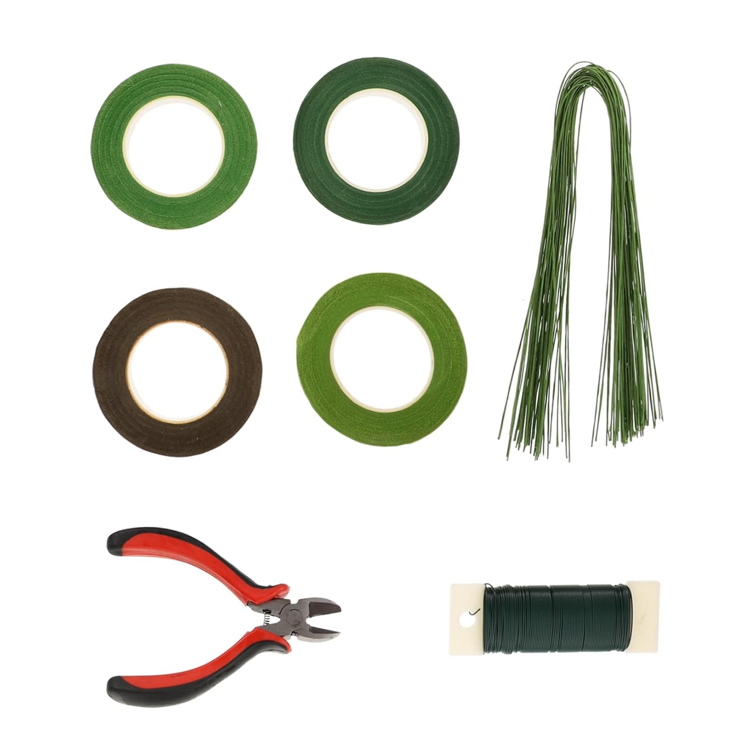 Gadpiparty 1 Set DIY Floral Arrangement Tools Kit with Wire Cutter Floral Tapes and Stem Wire for Easy Crafting and Flower Packaging for Home Projects and Creative Decorations