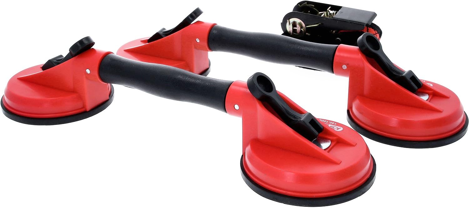 KS Tools 140.1010 Jeu de ventouse doubles pour Vitre ou pare-brise et sangle