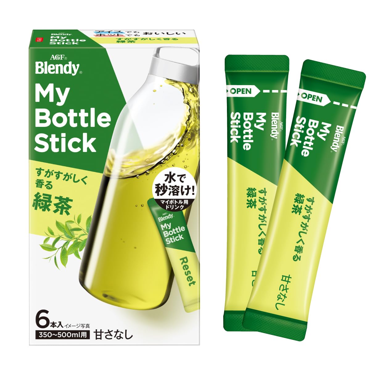 AGF ブレンディ マイボトルスティック すがすがしく香る 緑茶 6本×3箱 【…