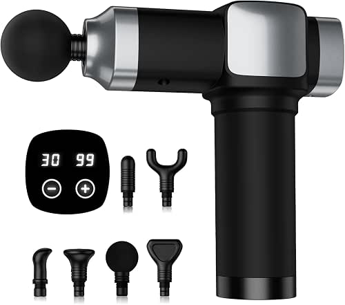 Massage Gun Deep Tissue, Portable Percussion Electric Muscle Massager for