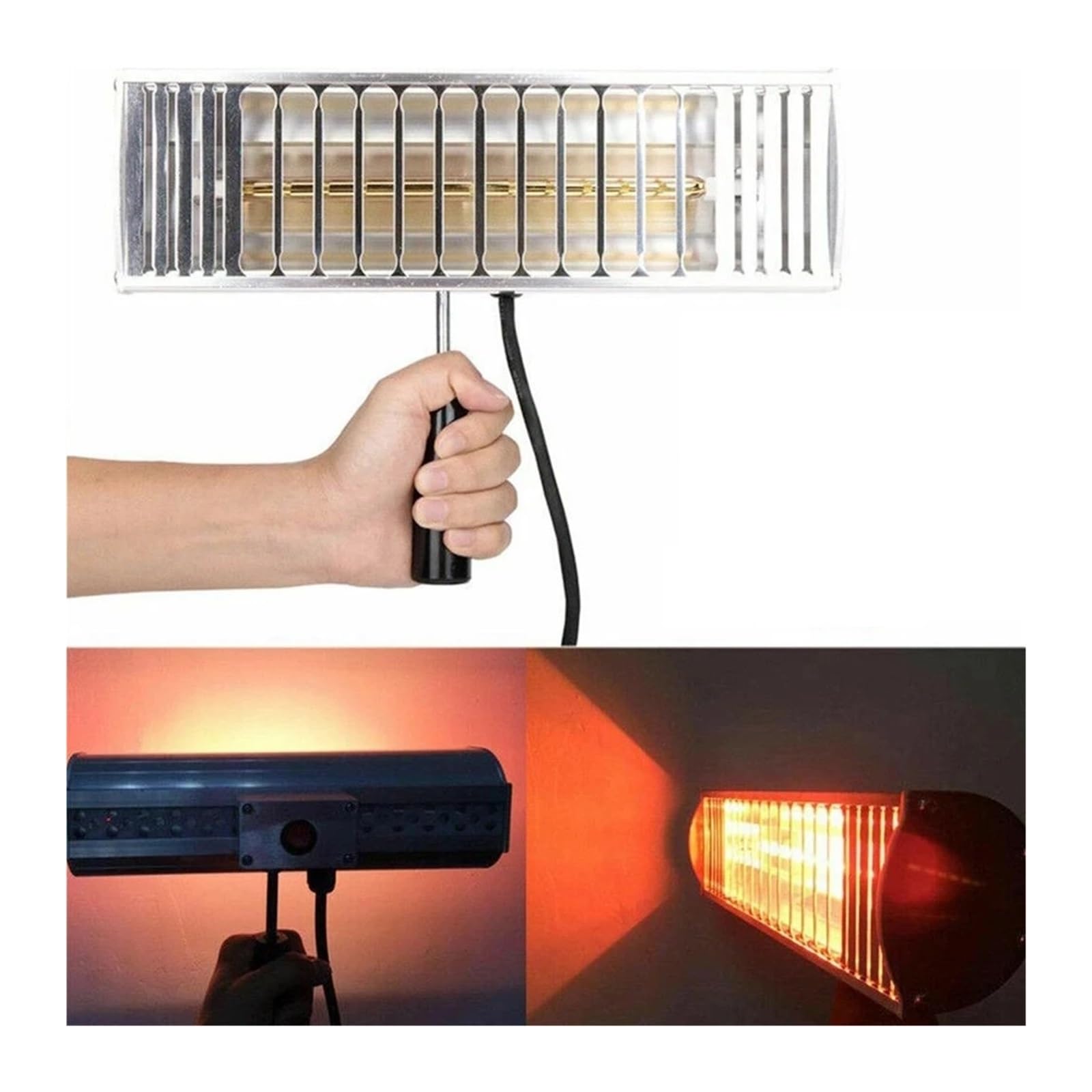 EDEDE Lampa do suszenia farby, przenośna lampa do utwardzania lakieru samochodowego, filtr solarny, farba do karoserii, suszenie rozpyłowe, ogrzewanie na podczerwień, automatyczne światło, pieczenie