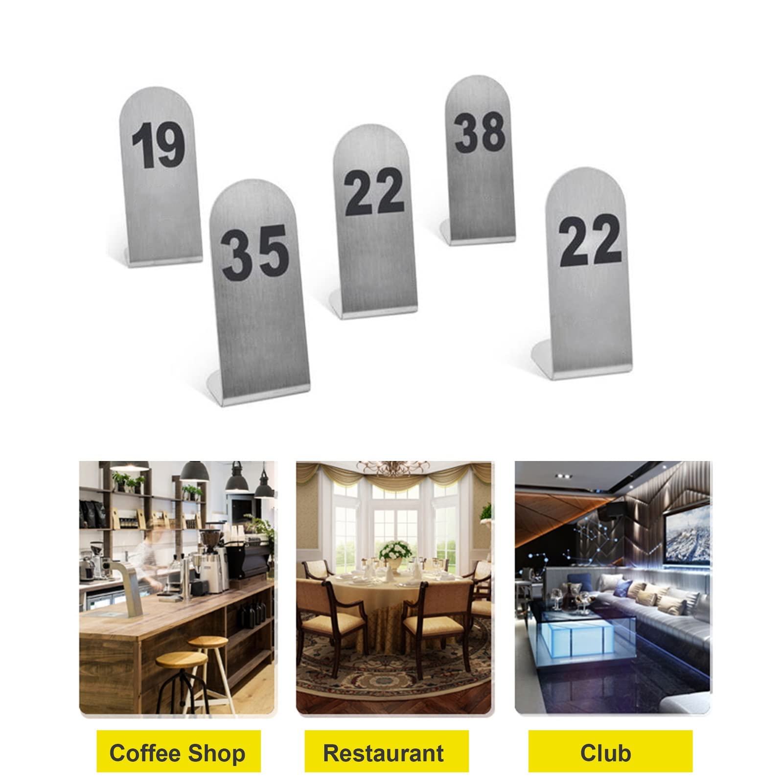 1-25/50/100 Tischnummern Schilder für Hochzeitsempfänge – Stapelbare Tischkarten – nimmt keinen Platz ein – Zelt-Stil Tischnummernkarten für Restaurants, Cafés, Klassenzimmer (L-Typ)