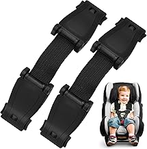 YESLUSY 2pcs Chest Clip for Child Seat Braces, Adjustable Anti-Slip, Universal Accessory Stroller, Highchair and Car Seat, 13.5 × 3 cm, Black
