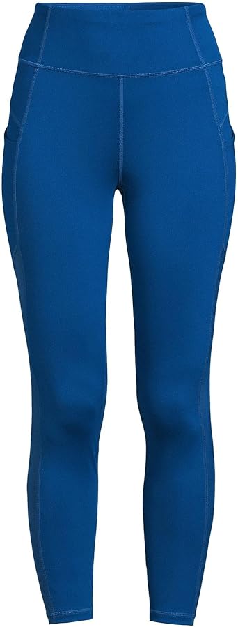 Avia Women's Active High-Waisted Leggings with Bottom Side Mesh (Blue - S)