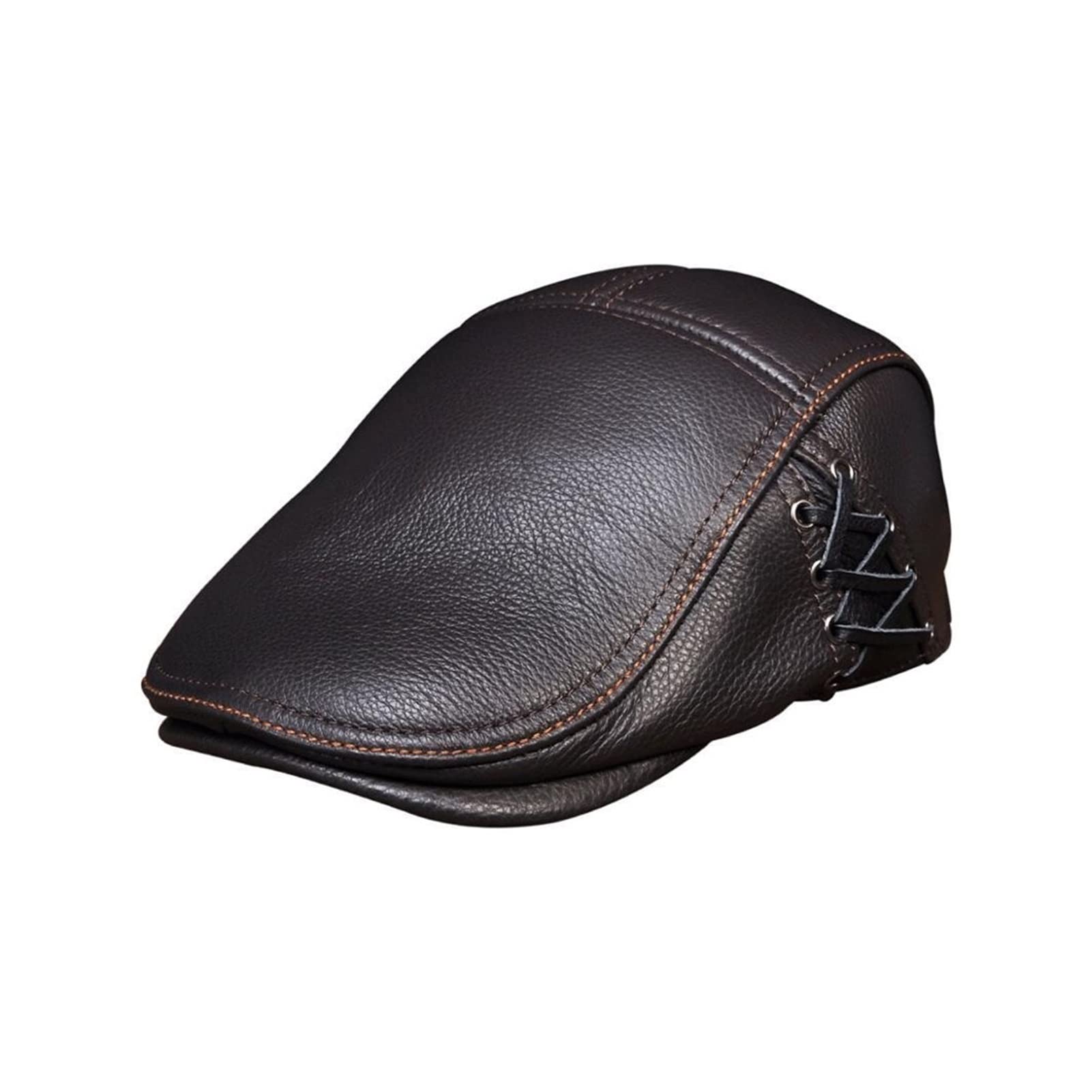 Sp-ring męska prawdziwa krowa skórzana klapa kapeluszowa kapelusz marka prawdziwej skóry baseball gatsby caps newsboy beret kapelusze