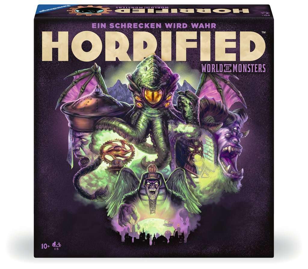 Ravensburger 22892 - Horrified : World of Monsters - Jeu de plateau coopératif et immersif pour tous les joueurs de 10 ans et plus, pour les soirées entre amis ou en famille, pour 1 à 5 fans horrifiés