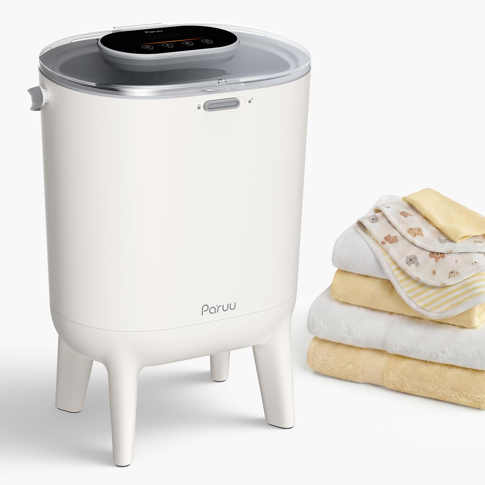 Photo 1 of Paruu Towel Warmer for Bathroom, 2-in-1 Heating & Drying with Baby Care Mode, LED Display, Dual Child Lock, Auto Shut Off, Fits Up to 2 Oversized Towels, Bathrobes, Blankets, Baby Clothes and Bibs