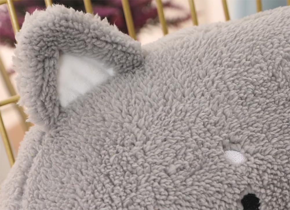 Tingting's Dream Cute Office Chair Waist Pillow Sedentary Bed Rest Reading Pillow Soft Sofa Lumbar Back Cushion Car Lumbar Pillow (White Rabbit, 60×30CM/23.6"×11.8")