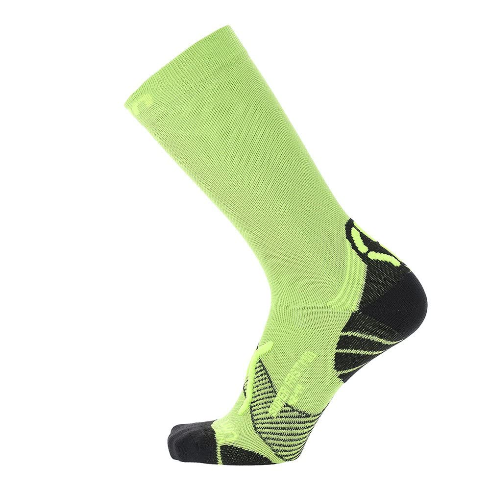 UYN S100254 RUN SUPER FAST MID Socks Men's Green yellow 38