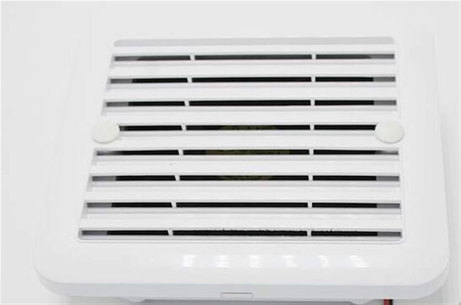 Ventilation Grille Air Vents Grille,Ventilation Opening Grille, 24V RV Side Ventilation Trailer Caravan Vent(White Strong Wind)