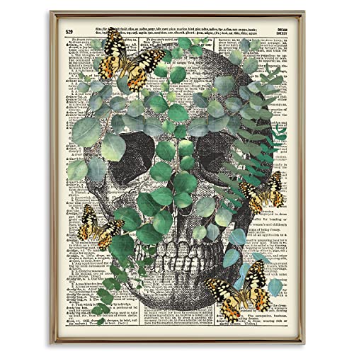 Vintbo Anatomy With Eucalyptus And Butterflies, Vintage Dictionary Art Print, Modern Contemporary Wall Art For Home Decor thumb #6