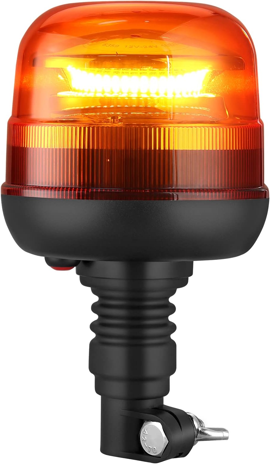 3x Orange LED Rundumleuchte Warnleuchte 45 LED 12V 24V R65 R10 E9 mit 2x Dreieck