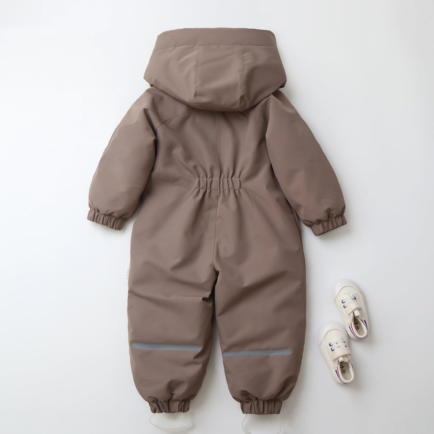 Kids Toddler One Piece Snowsuits Fleece-Lined Front Pockets Snow Ski Jumpsuits with Hood Insulated Warm Winter Suits