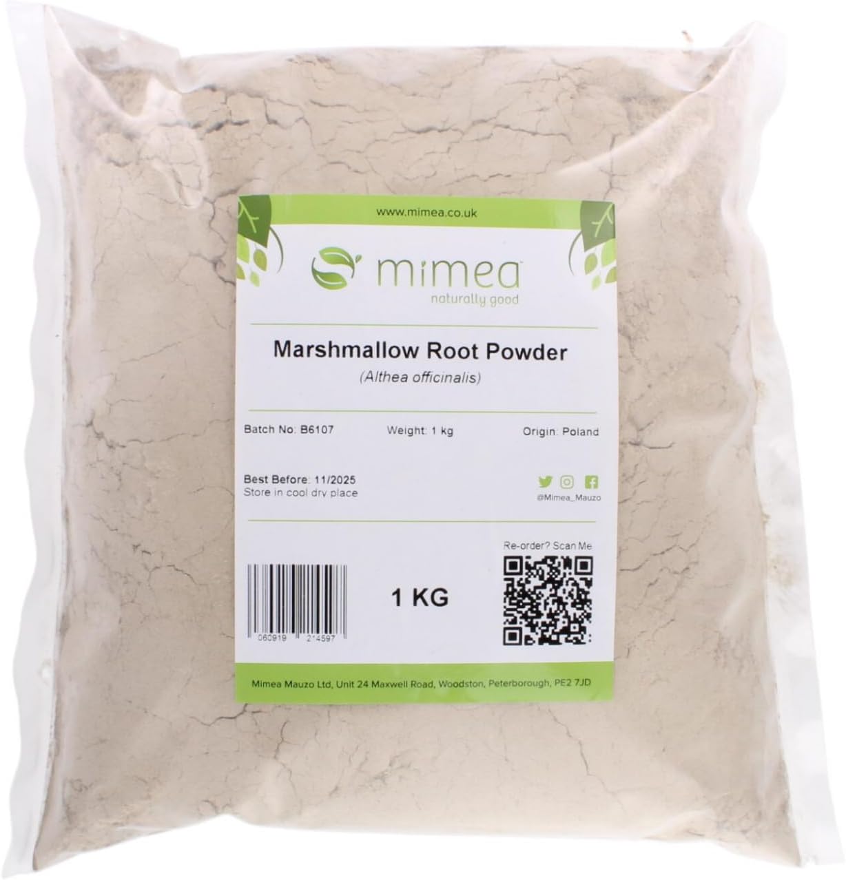 Marshmallow Root Powder | 1kg | Quality Ingredients | Herbal Remedy | Natural | No Additives | Tea Infusion