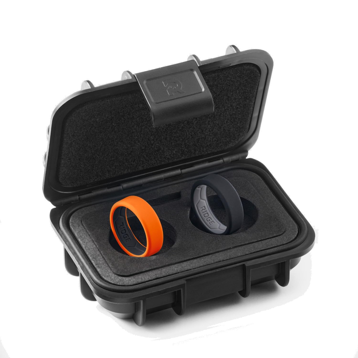 The Ridge 8mm Silicone Wedding Band for Men - Silicone Ring for Men, Beveled Edge Dual Band Design, Mens Rubber Wedding Ring