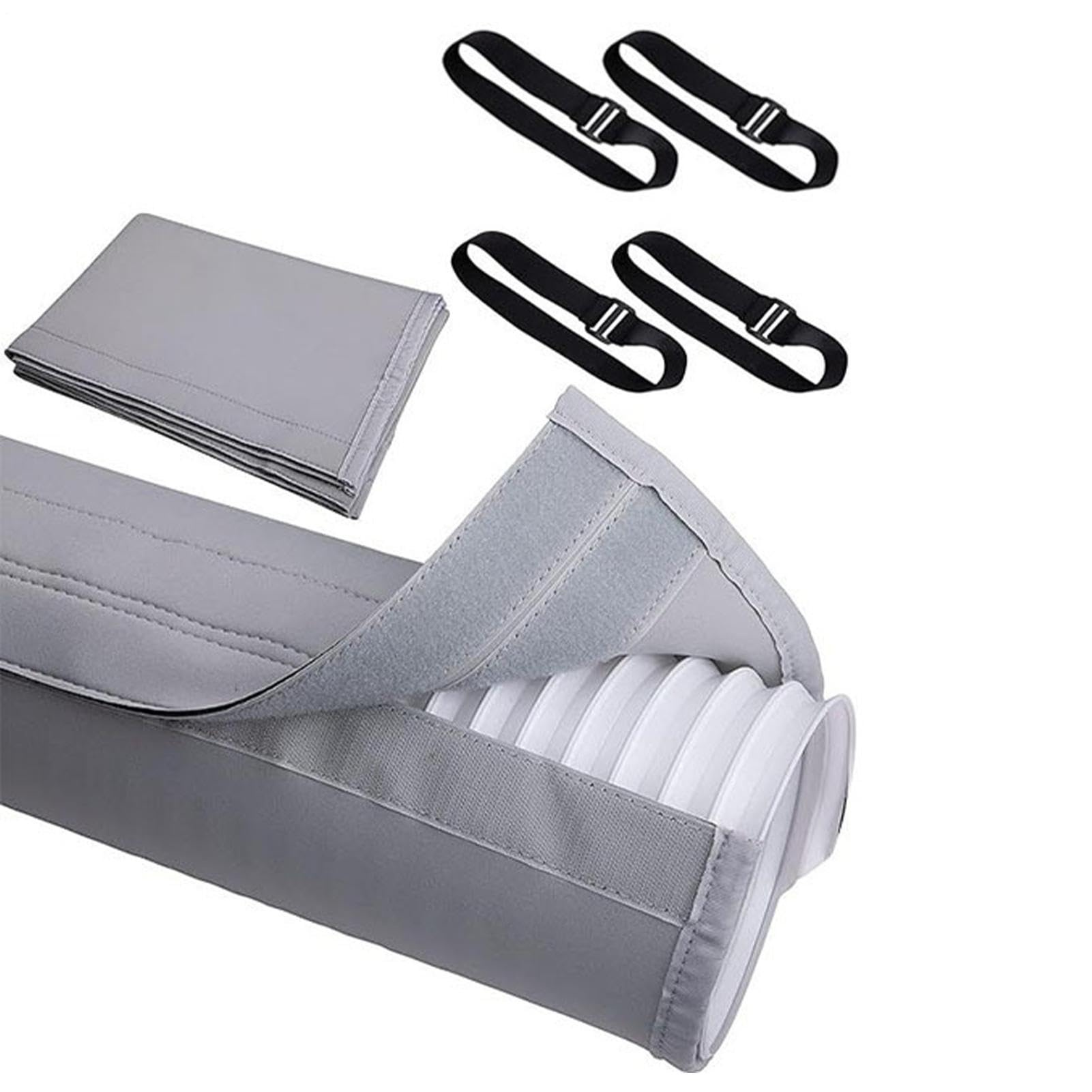2 manicotti isolanti portatili per condizionatori d'aria, per tubo di scarico da 12,7 cm e 15 cm di diametro, coperture protettive isolanti per condotti CA, copertura di sfiato per condotti isolati