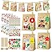 24 Calendario Adviento Navidad DIY, Set de Bolsas de Regalo con 24 Bolsas de Papel Kraft, 27 Tarjeta de Navidad, 24 Clips y 8 Pegatinas con 24 Números, para Navidad Decoración, Envolver Regalos
