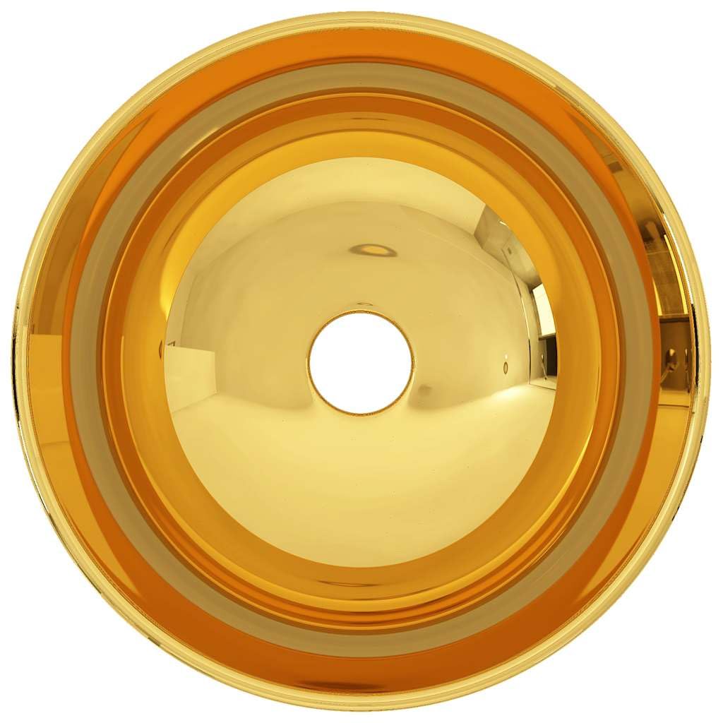 Generisch Waschbecken 28 x 10 cm Keramik Golden,Heimwerkerbedarf,Sanitärbedarf,Sanitärkeramik & Armaturen,Waschbecken & Spülen,Badezimmer-Waschbecken,143490