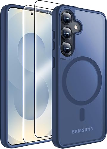 Miniatura 7 de MOZOTER Funda magnética para iPhone 15, compatible con MagSafe, antiamarilleo, protector de pantalla de vidrio y protector de lente de cámara funda