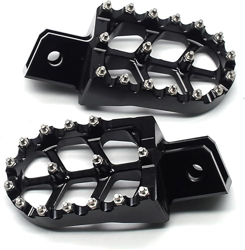 Miniatura 23 de MZS Estriberas de motocross anchas negras compatibles con KX250 KX450 KX250F KX450F KX250X KX450X CR125 CR250 CR250 CRF150R CRF250R CRF250 RALLY