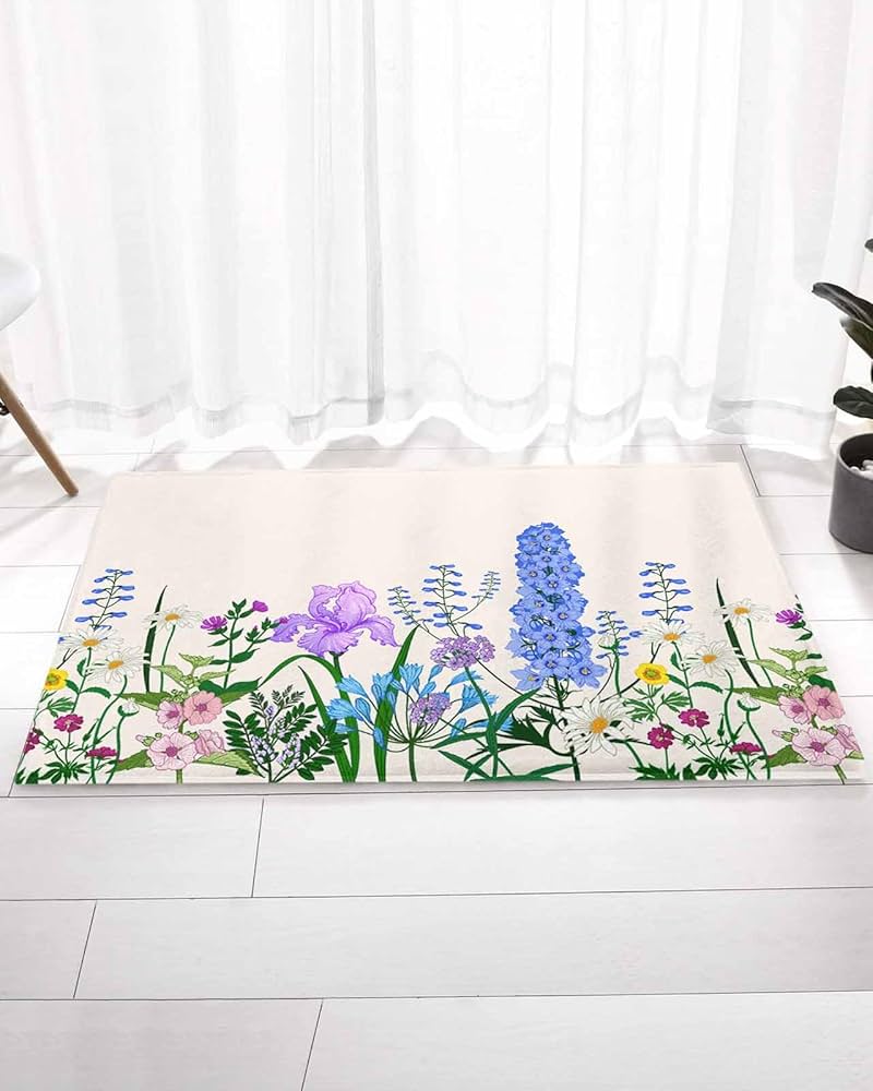 Anthropologieバスマット。お花。おうち時間 Anthropologieバスマット。お花。おうち時間