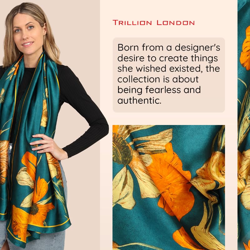 Brown Beige With Bold Pink Stripes With Neon Yellow Linework - Pashmin – Merry Dove - Foto 4