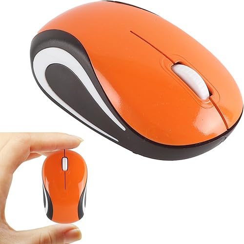 YOCUNKER Mini mouse inalámbrico ultra portátil, mouse de computadora de 1000 DPI inalámbrico, 2.4 GHz con receptor USB, seguimiento óptico, 3