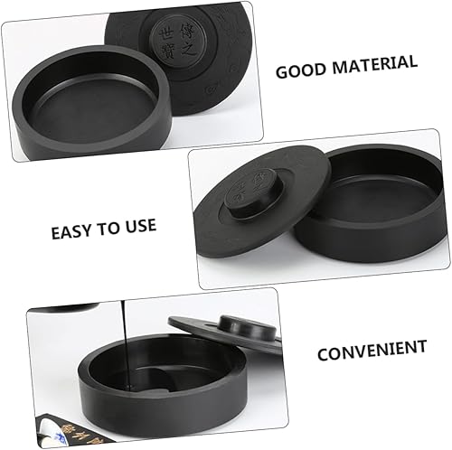 Miniatura 3 de COHEALI Suministros de molienda de tinta auténtica piedra de tinta de imitación para caligrafía china y pintura