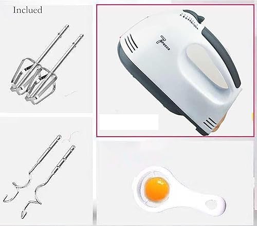 Miniatura 2 de Batidora de mano eléctrica, 7 velocidades de huevo y harina de mezcla automática con batidor para cocinar pan, pastel (1)