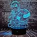 Produktbild Gaara Form Lampe Japanische Comic Manga Cartoon Anime Sabaku No Gaara 3D Optisches LED Nachtlicht Sensor Touch 7 Farbwechsel Dekor Raumstimmung Tischlampe für Kinderzimmer Fans Urlaub