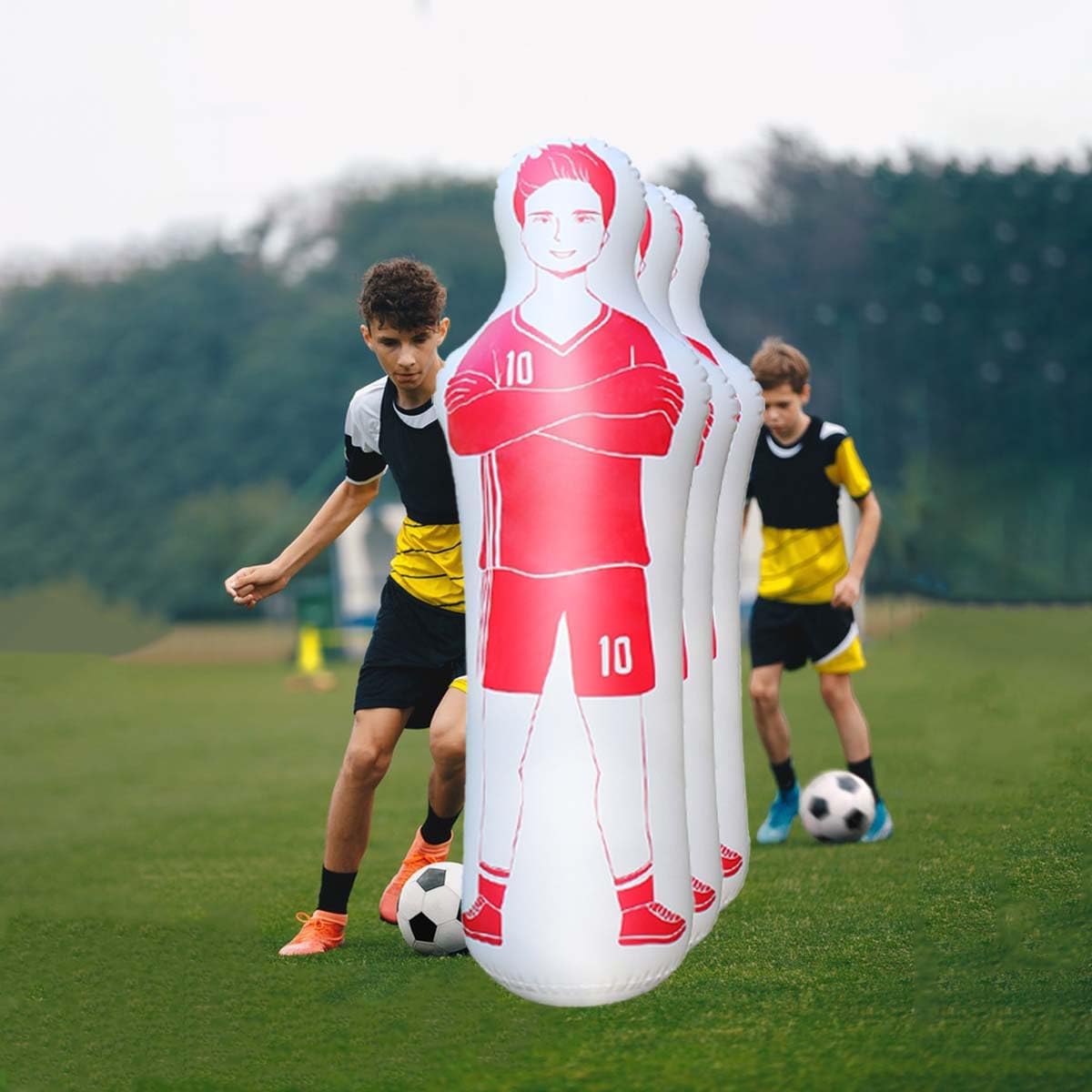 ZHUYNXIR Inflatable Soccer Dummy, Soccer Training Equipment, Inflatable Dummy Goalkeepr Air Mannequin Free Kick Wall Goalkeeper Defender Training for Children Adults