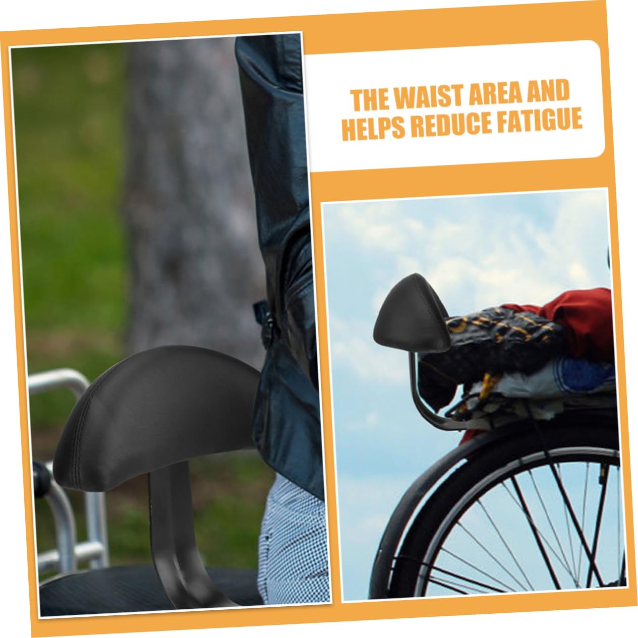 Toddmomy 2pezzi Cuscino Sicurezza Imbottito in Spugna per Schienale Bicicletta Poggiapiedi Posteriore per e Resistente all Usura